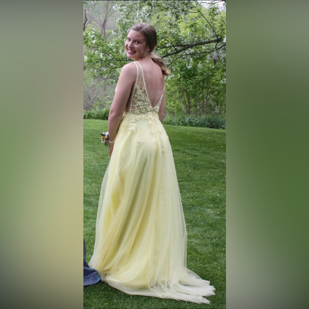 Yellow Tulle Prom Dress